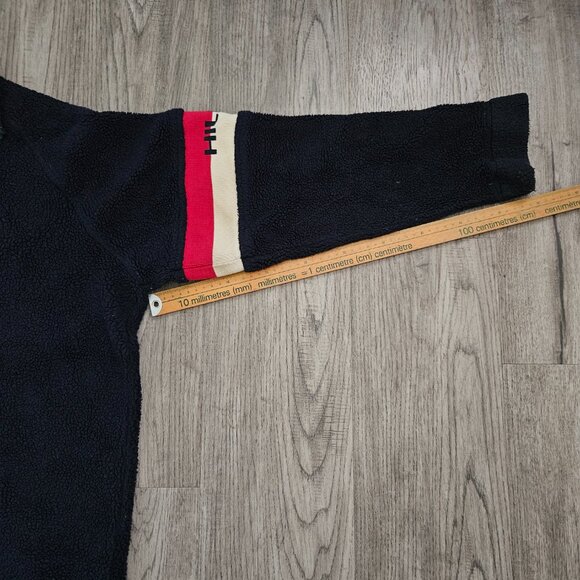 Tommy Hilfiger H/00 Navy Sherpa Fleece Quarter Zip Pullover – Men’s L - Picture 4 of 8